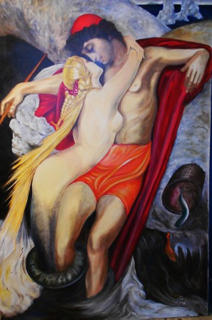 COPIA D'ARTE -TECNICA MISTA SU TELA